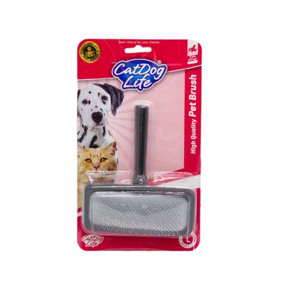 203712-CAT/DOGLİFE KEDİ ve KÖPEKLER İÇİN AHŞAP TELLİ FIRÇA (L)