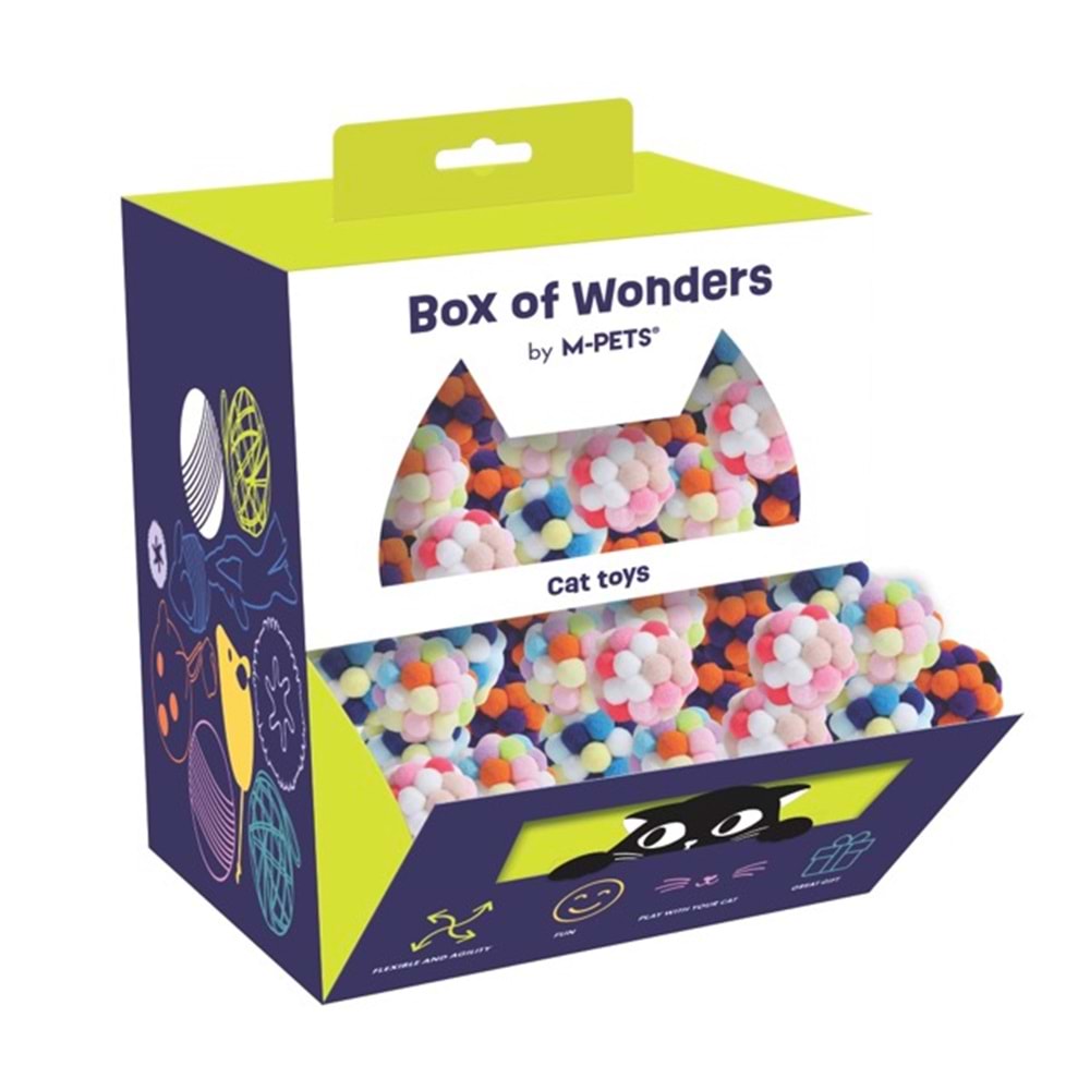 20603499 M-PETS WONDERS BUBBLE BALL KEDİ OYUNCAĞI 100LÜ DISPLAY