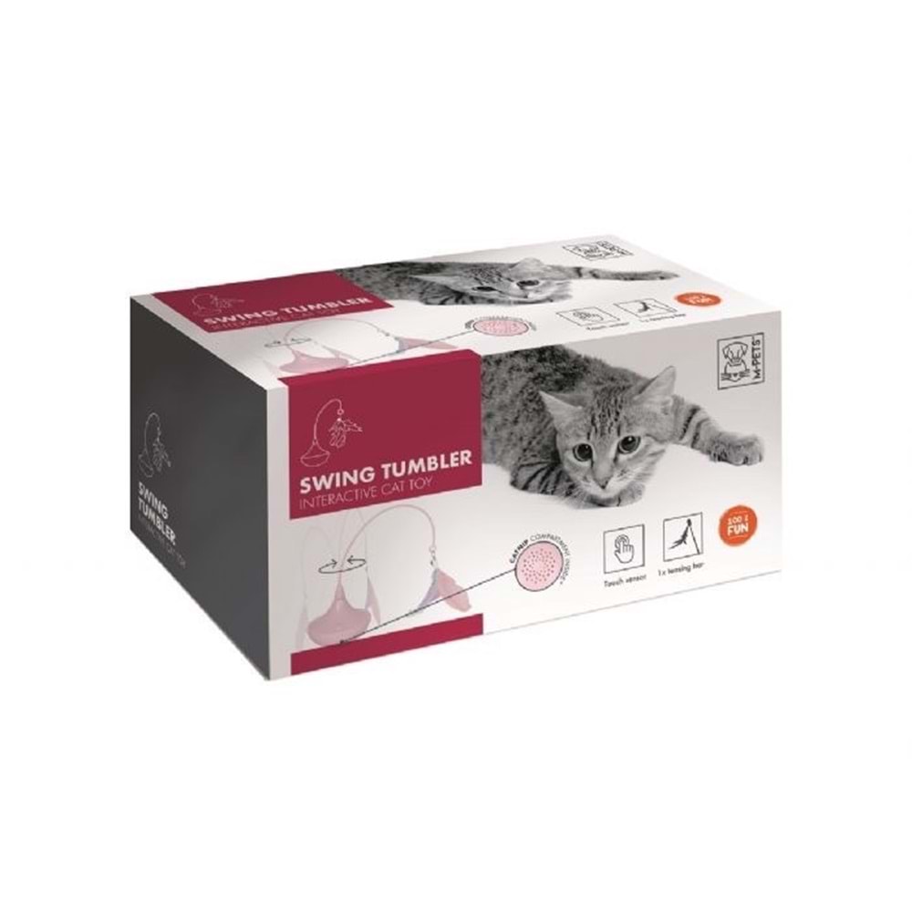 20635007 M-PETS SWING İNTERAKTİF KEDİ OYUNCAĞI PİNK