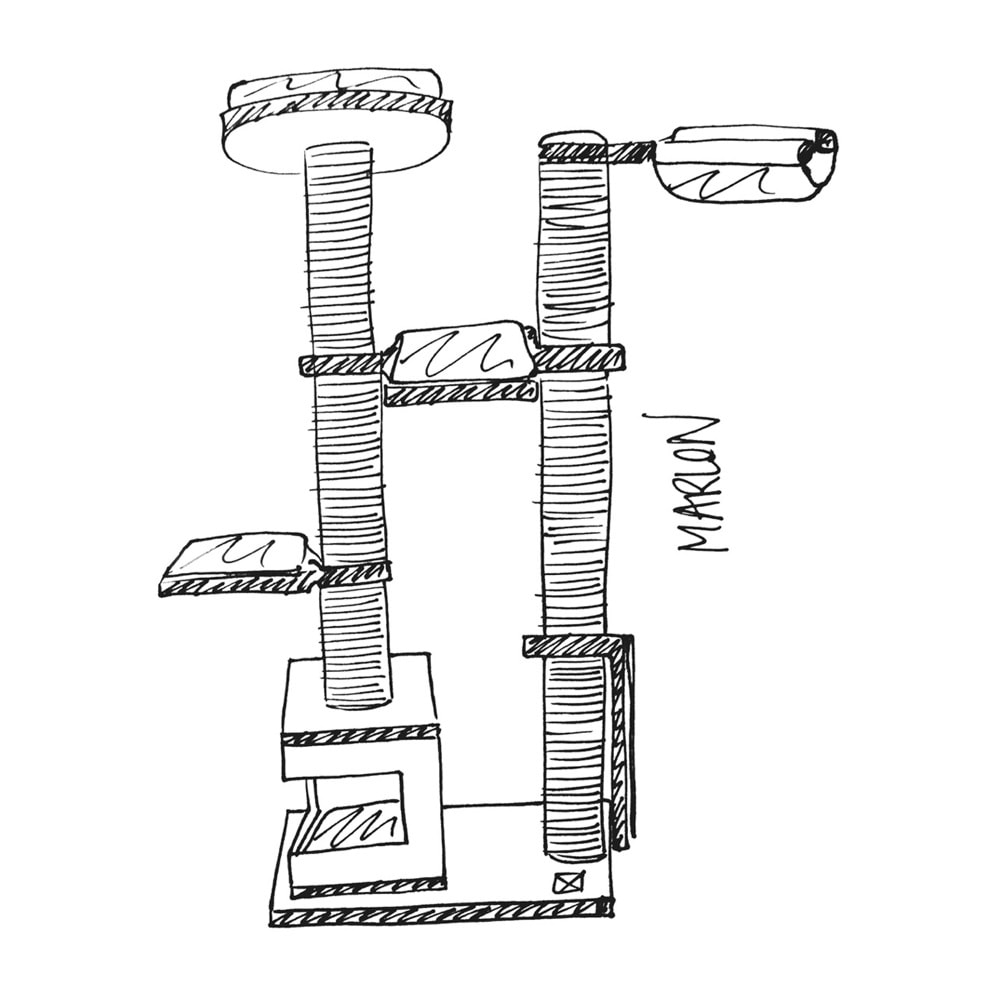 20635699 M-PETS CAT ELİTE MARLON KEDİ TIRMALAMA 68X40X142CM
