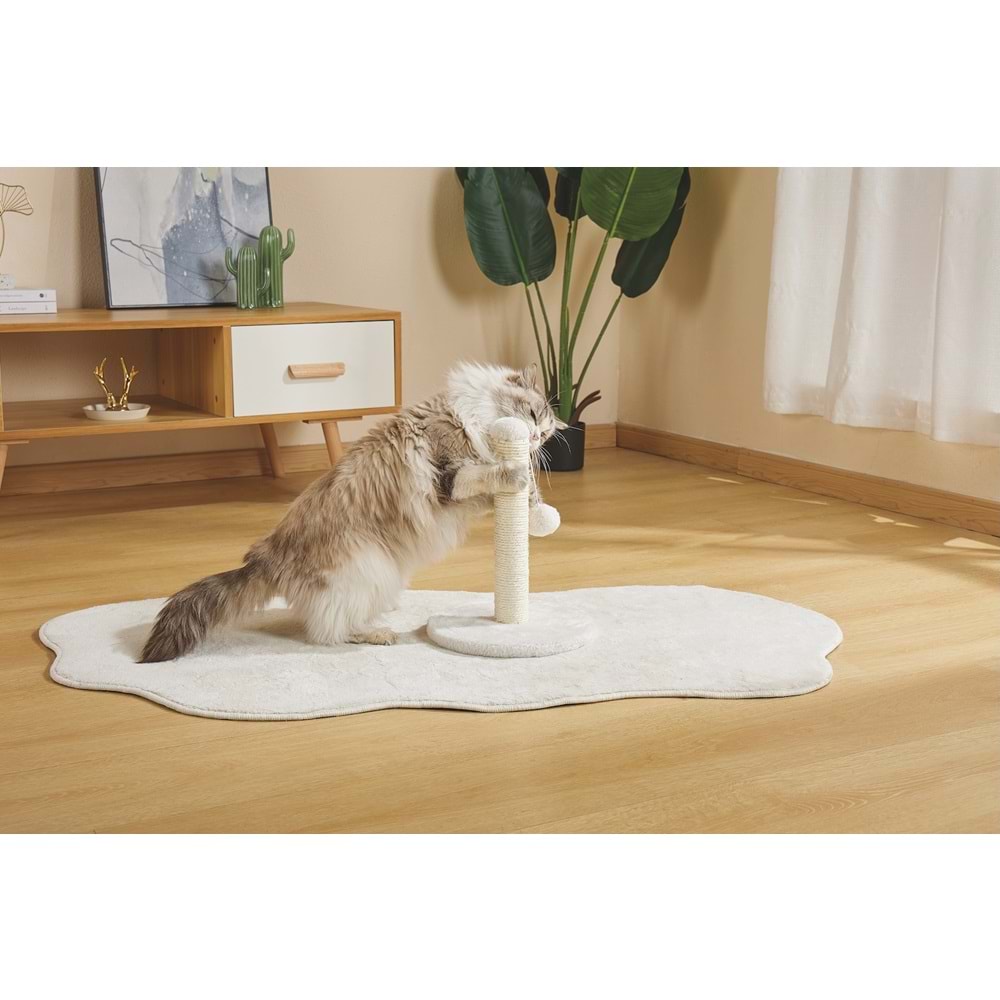 20643399 M-PETS MY FIRST KEDİ TIRMALAMA PONPONLU WHİTE