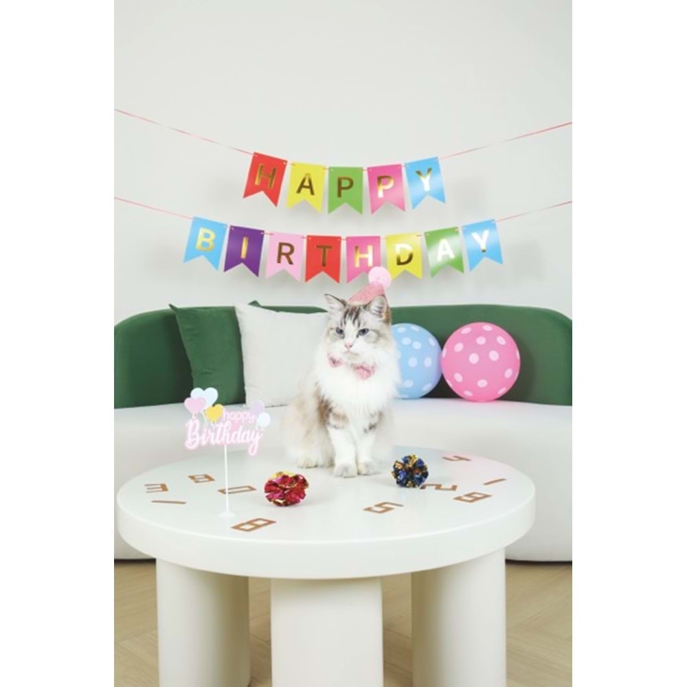 20644699 M-PETS PARTY TIME DİŞİ KEDİLER İÇİN DOĞUM GÜNÜ SETİ