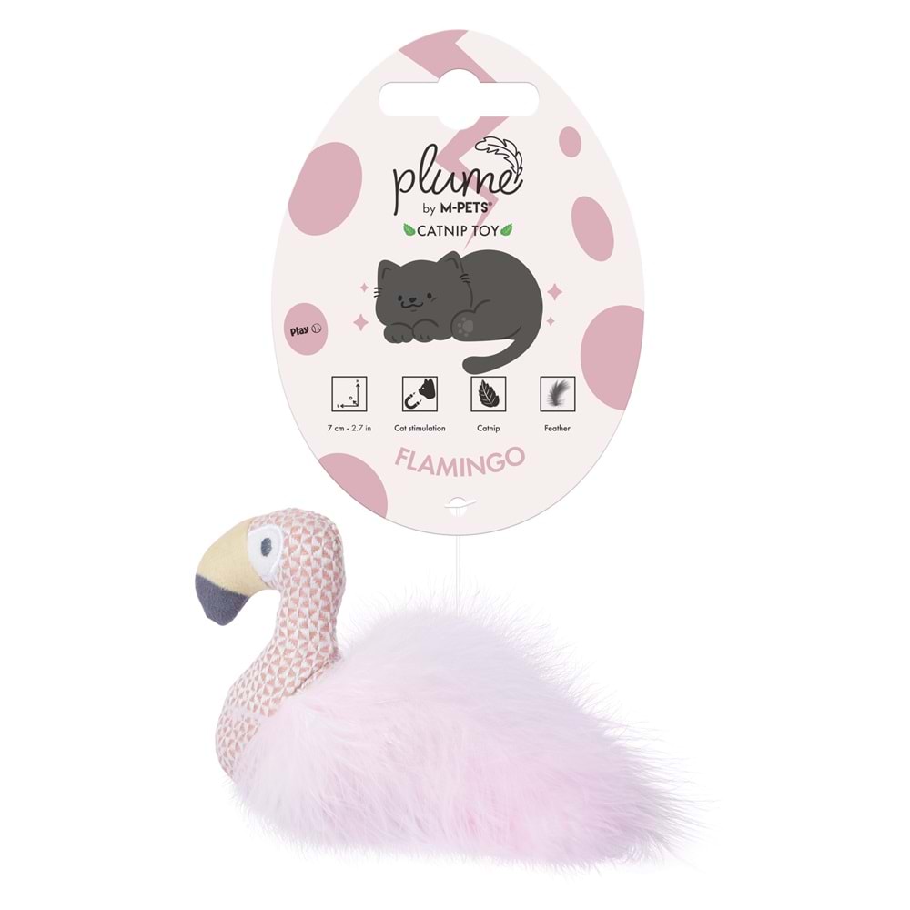 20647099 M-PETS PLUME FLAMİNGO CATNİPLİ KEDİ OYUNCAĞI PİNK