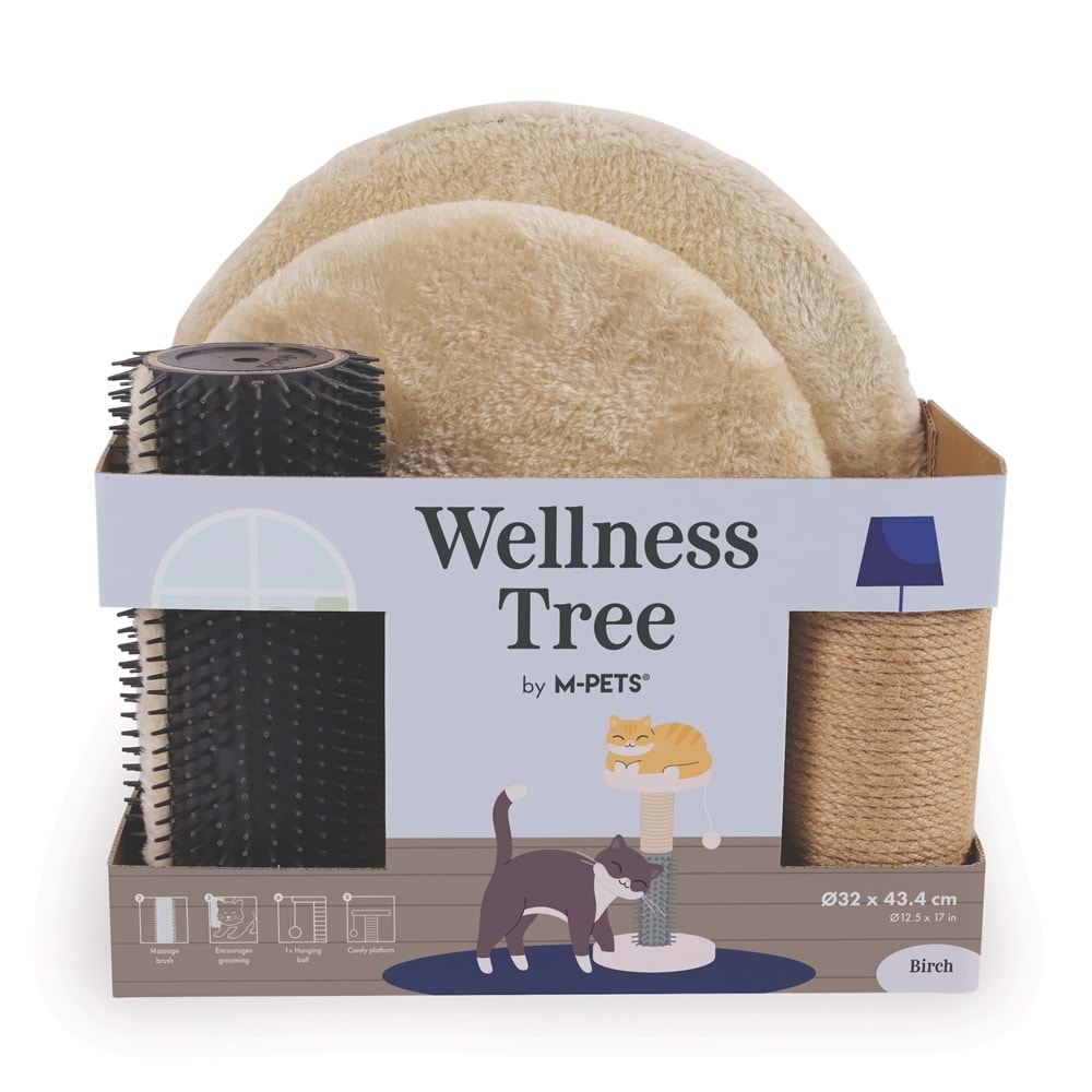 20654214 M-PETS WELLNESS KEDİ TIRMALAMA BİRCH BROWN