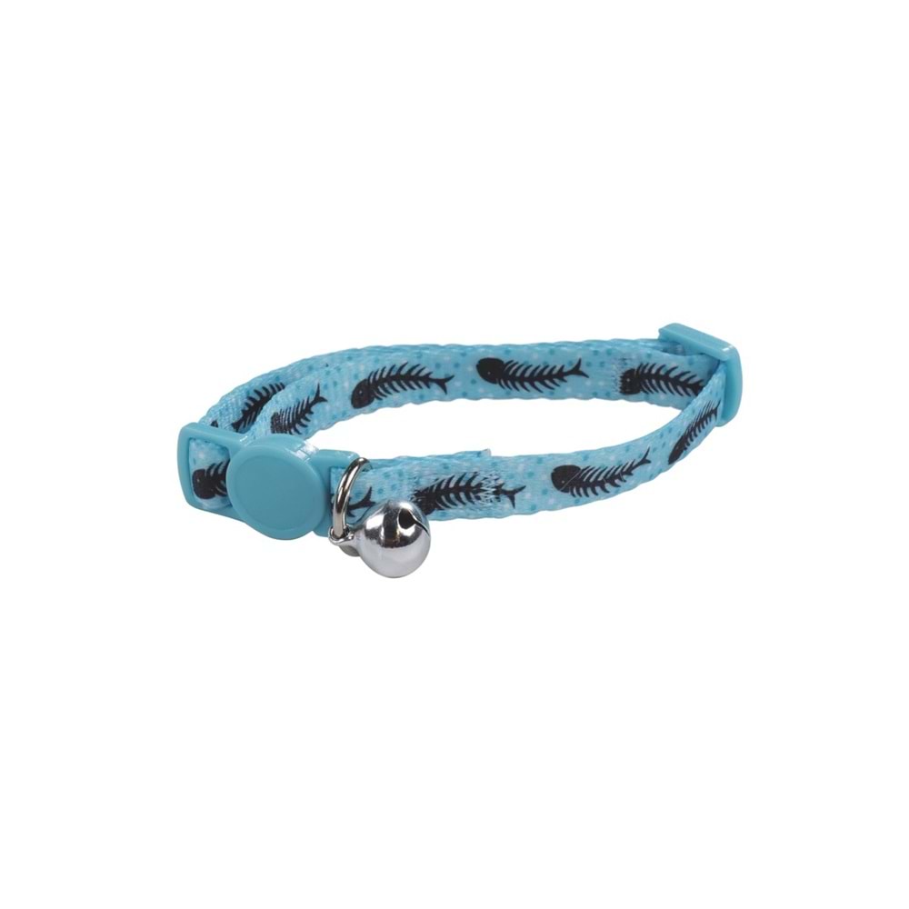 20800899 M-PETS ZANY KEDİ BOYUN ZİLLİ TASMASI BLACK/BLUE