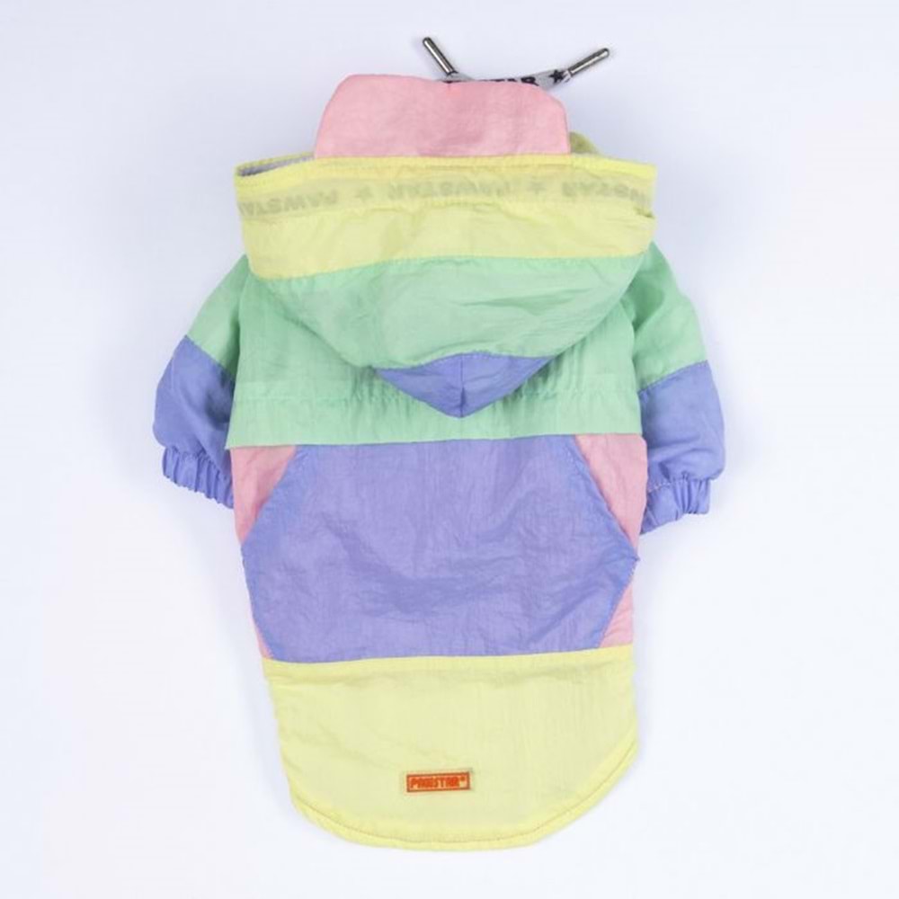 24526-PAWSTAR PASTEL KAUAİ YAĞMURLUK 5Lİ SET(M-L-L-XL-2XL)