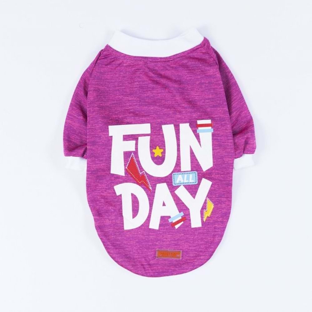 24721-PAWSTAR FUŞYA FUN DAY SWEAT 5Lİ SET(M-L-XL-XL-2XL)