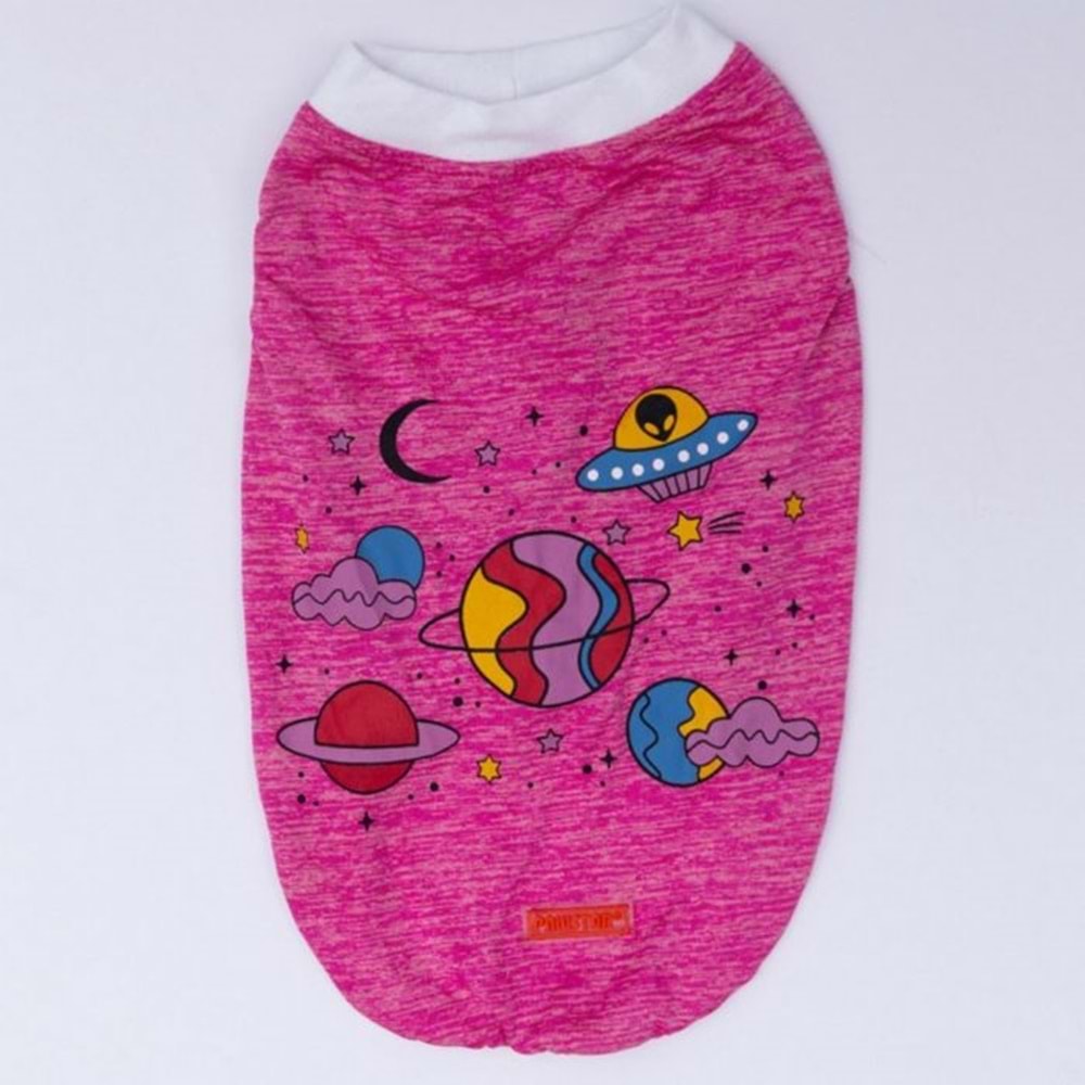 24829-PAWSTAR FUŞYA SPACE TİME TİŞÖRT 6LI SET(S-M-L-L-XL-2XL)