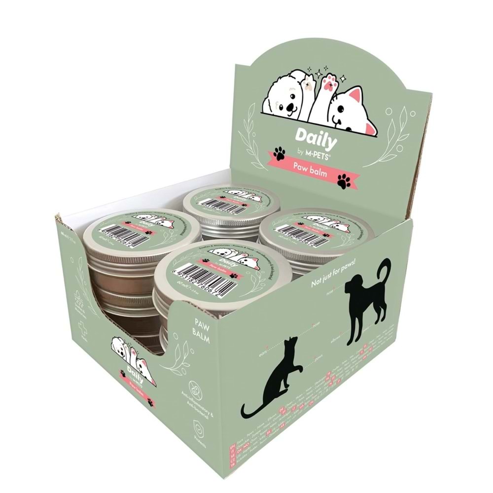60103299 M-PETS DAİLY KEDİ ve KÖPEK İÇİN PATİ BALM 60ML 12Lİ