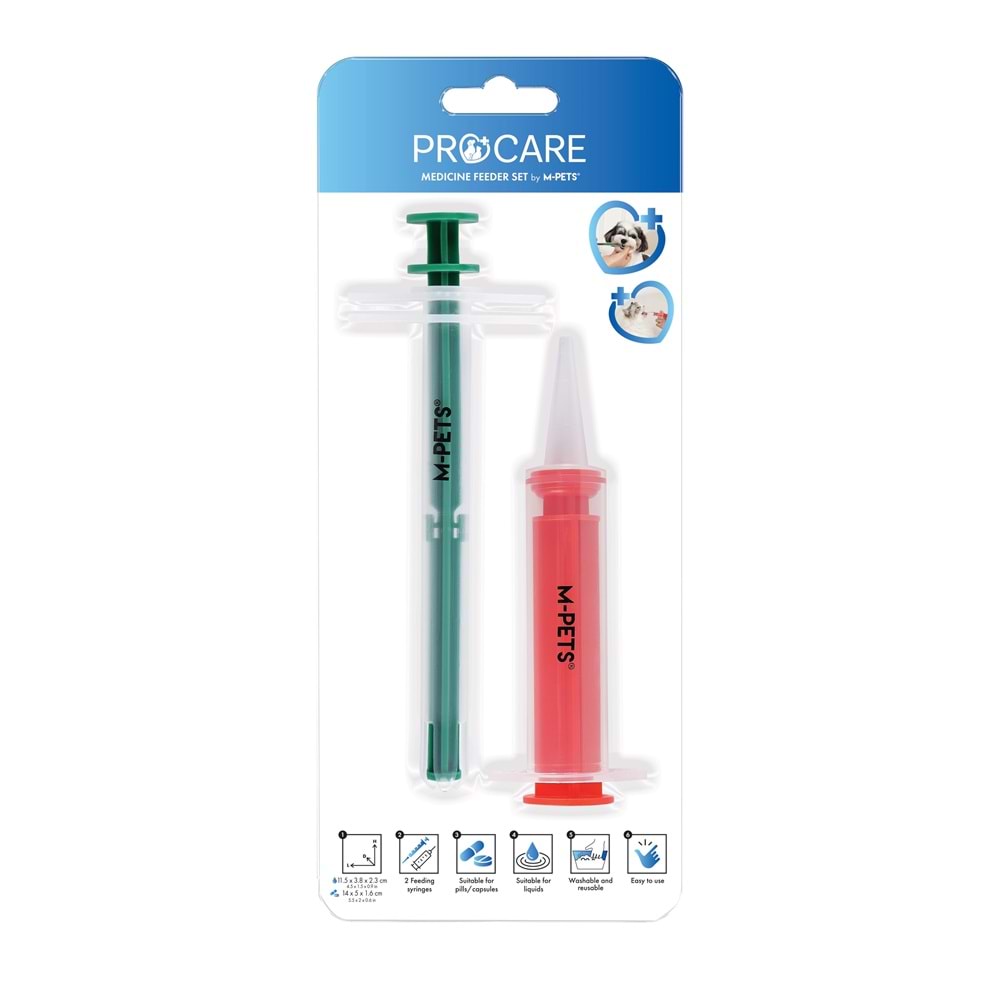 60107799 M-PETS PROCARE KEDİ ve KÖPEKLER İÇİN İLAÇ ENJEKTÖRÜ SETİ