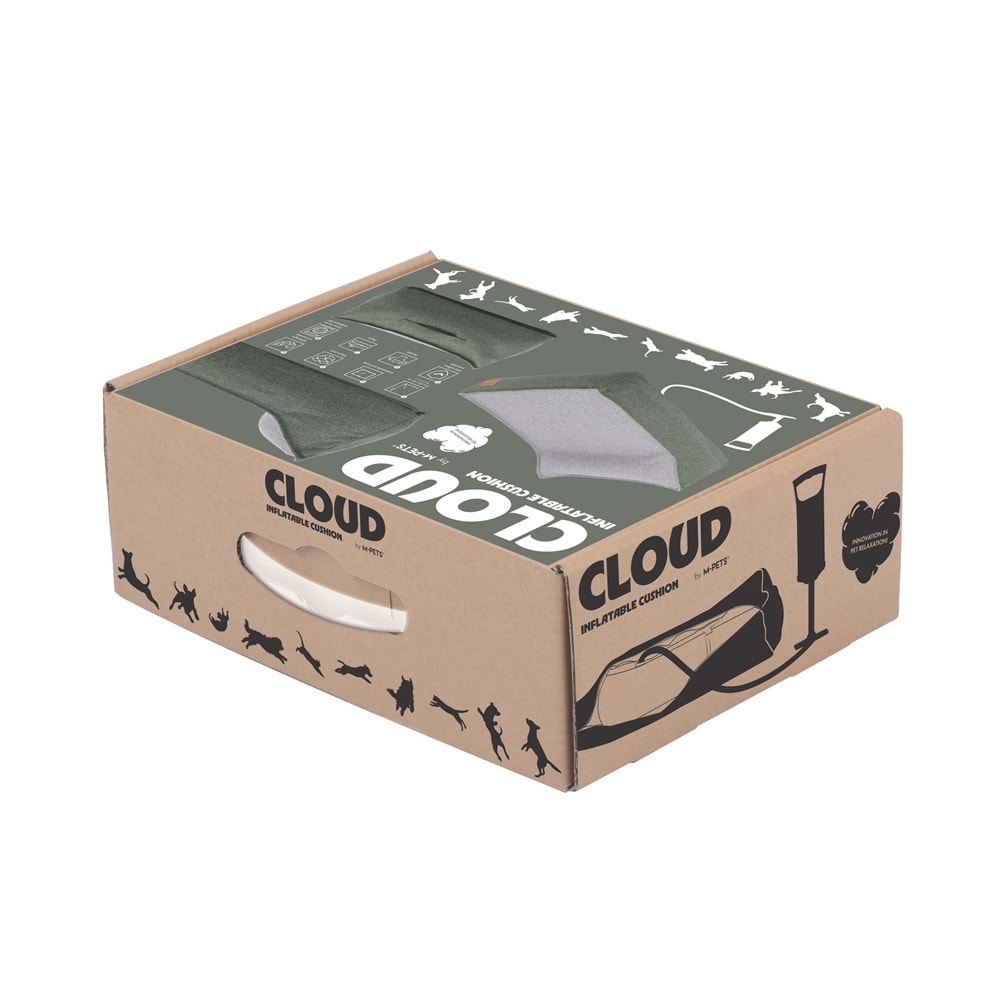 60301399 M-PETS CLOUD FONKSİYONEL ŞİŞİRİLEBİLİR YATAK GREEN