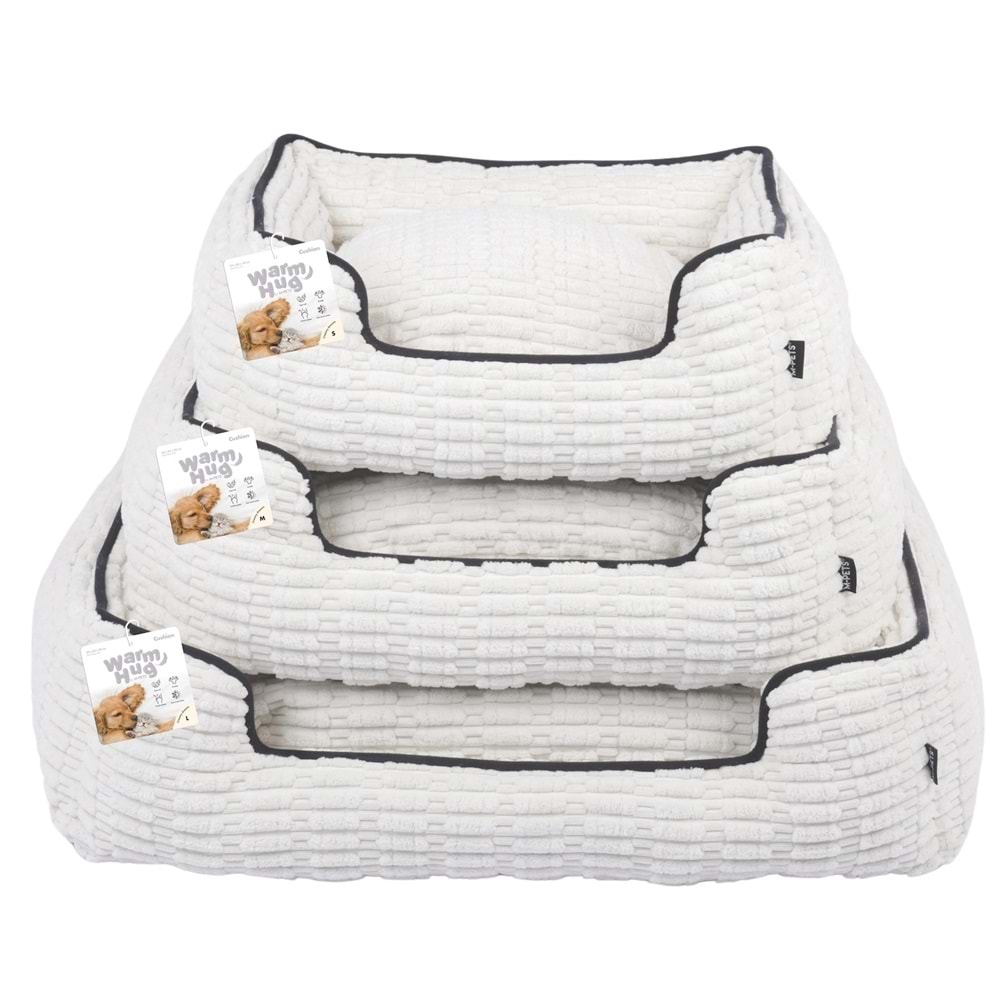 60301699 M-PETS WARM HUG CUSHİON YATAK (S) WHİTE