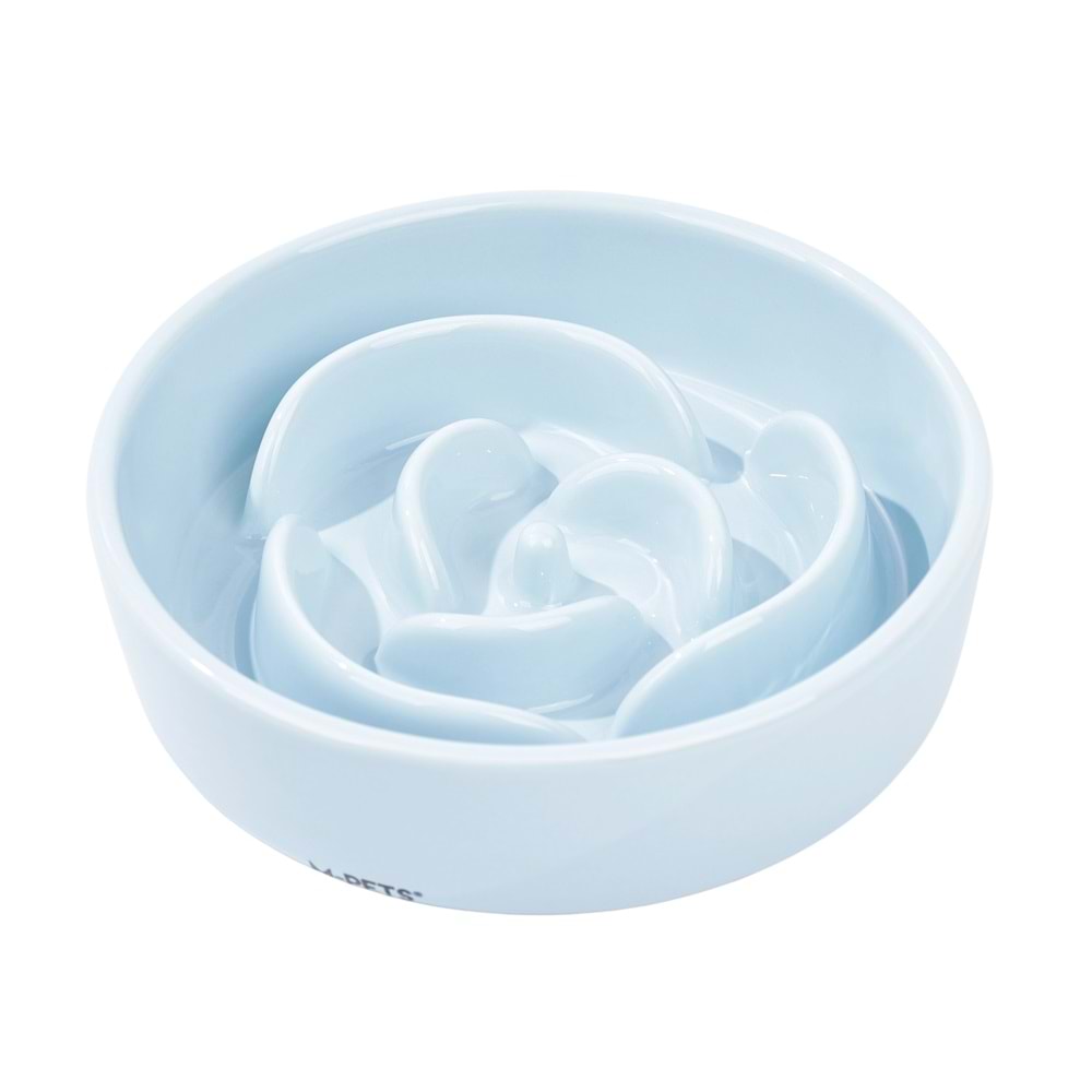 60532017 M-PETS SERENE ROSE SERAMİK YAVAŞ YEME MAMA KABI 300ML LIGHT BLUE