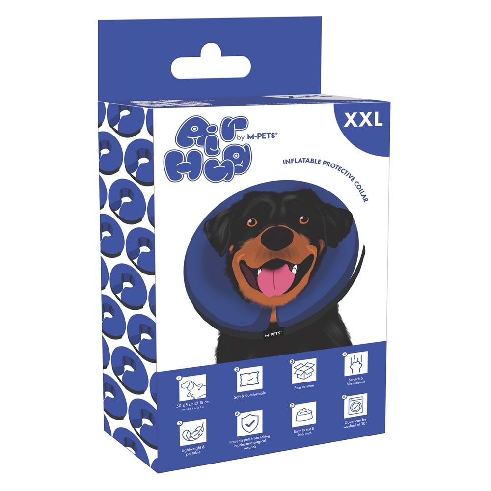 60801417 M-PETS AIR HUG ŞİŞİRİLEBİLİR KORUYUCU YAKA TASMA (XXL)