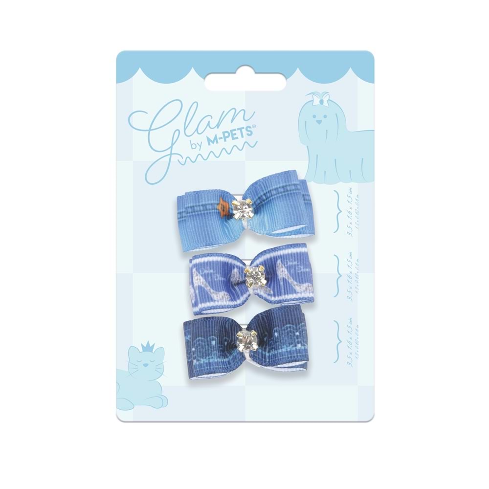 60900999 M-PETS GLAM KÖPEKLER İÇİN AKSESUAR TOKA BLUE