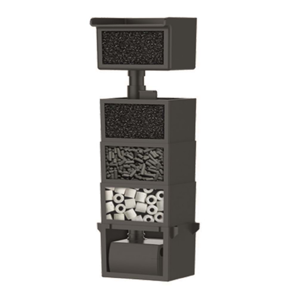 NANUX ROCK BLUBİOS DEKORLU NANO AKVARYUM 25X27X27CM