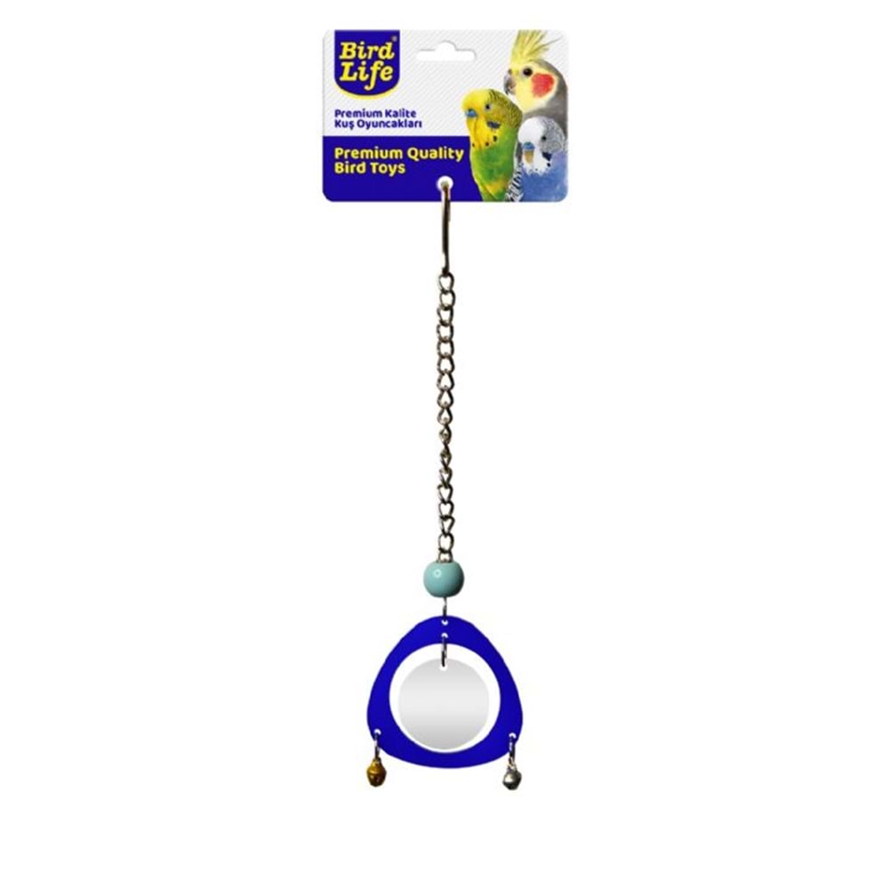 BRD1072 BİRDLİFE KUŞ OYUNCAĞI AKRİLİK AYNALI ÜÇGEN SARKAÇ 6LI