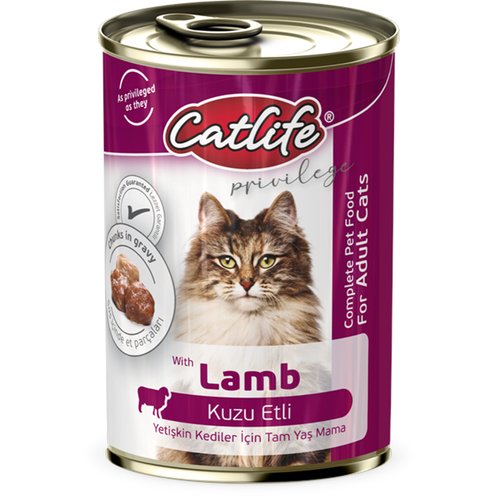 CLF13 CATLİFE KUZU ETLİ KEDİ KONSERVE 400GR 12Lİ