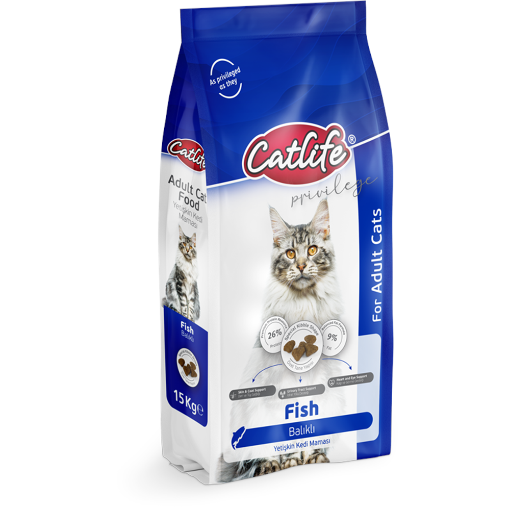 CLFD03-CATLİFE BALIKLI YETİŞKİN KEDİ MAMASI 15KG