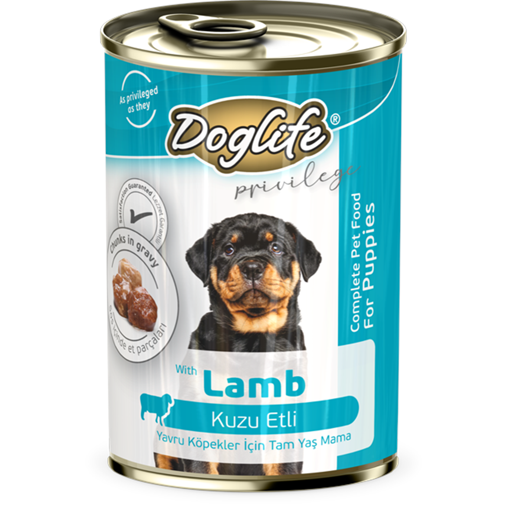 DLF11 DOGLİFE PUPPY KUZU ETLİ KÖPEK KONSERVE 400GR 12Lİ