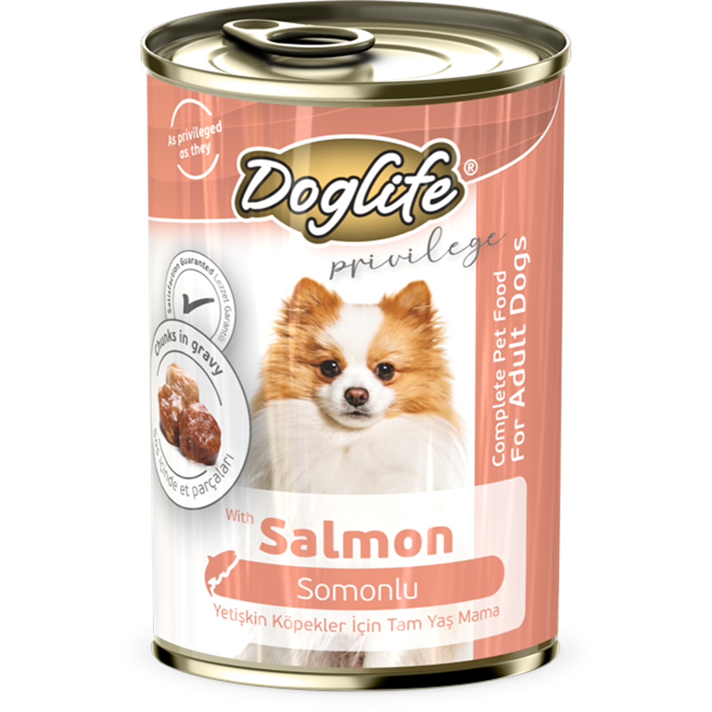 DLF14 DOGLİFE SOMONLU KÖPEK KONSERVE 400GR 12Lİ