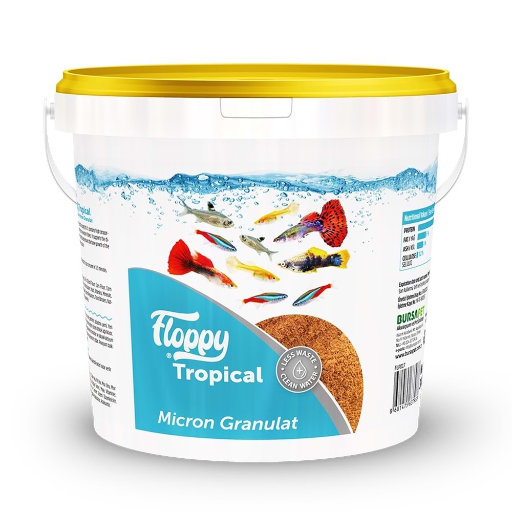 FLP017-FLOPPY TROPICAL MICRON GRANULAT 3KG KOVA