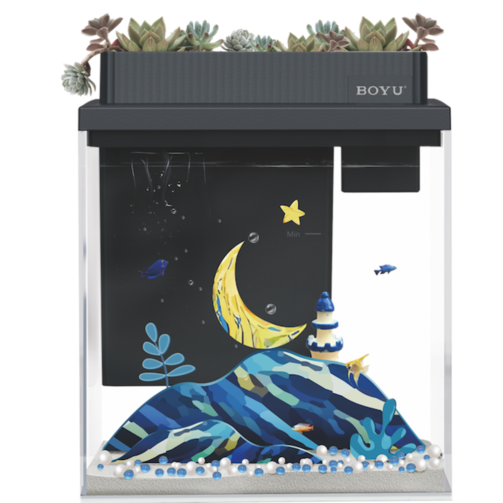 GR-MINIS BOYU MİNİ AKVARYUM BLACK 9L WİFİ VERSİYON