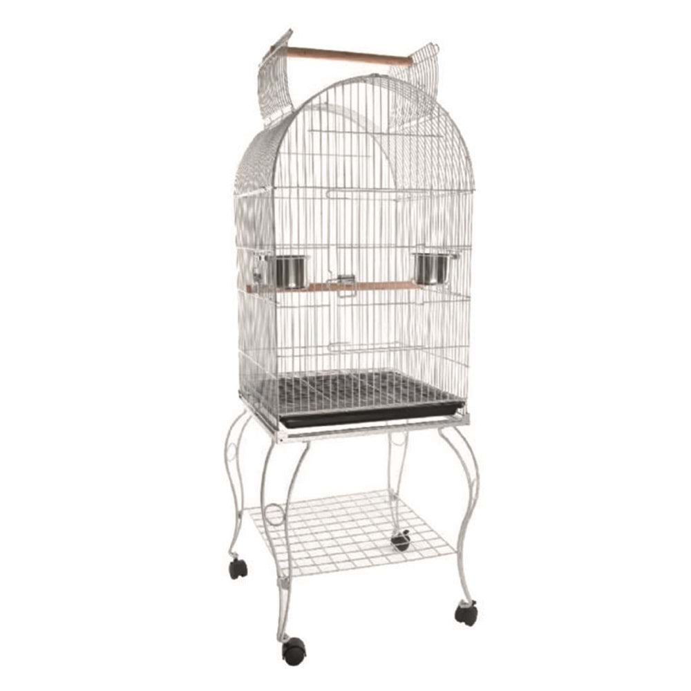 H04-BİRDLİFE SEHPALI PAPAĞAN KAFESİ SİYAH 51X51X140