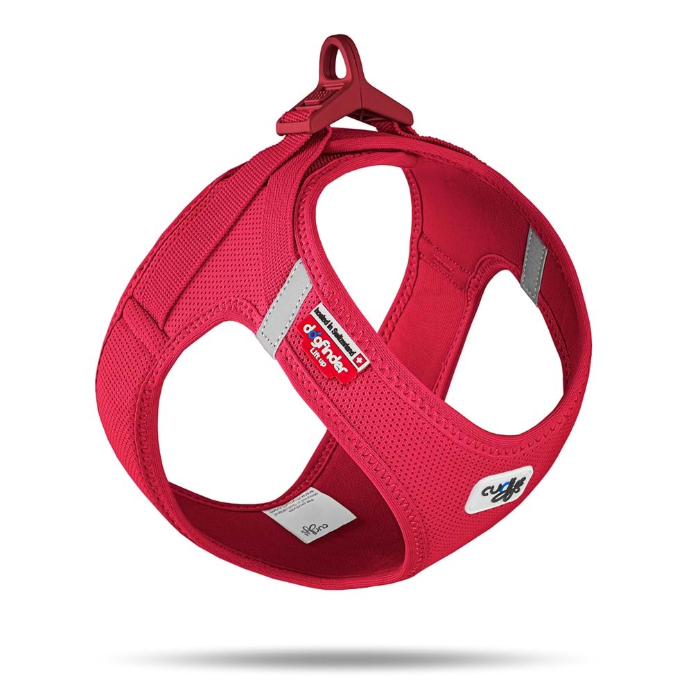 SU2795-CURLI VEST HARNESS CURLI CLASP AIR-MESH RED 3XS