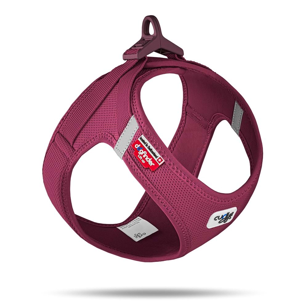 SU2806-CURLI VEST HARNESS CURLI CLASP AIR-MESH RUBY M