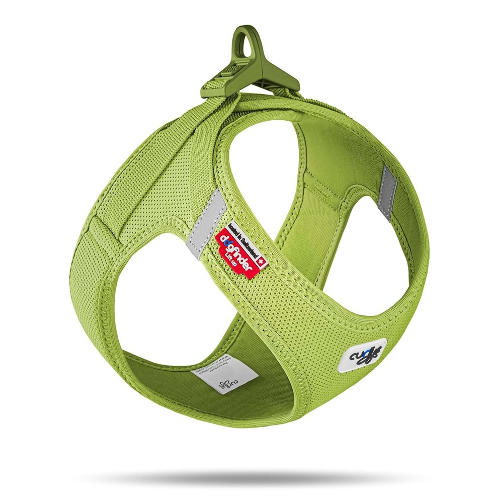 SU2852-CURLI VEST HARNESS CURLI CLASP AIR-MESH LIME XS
