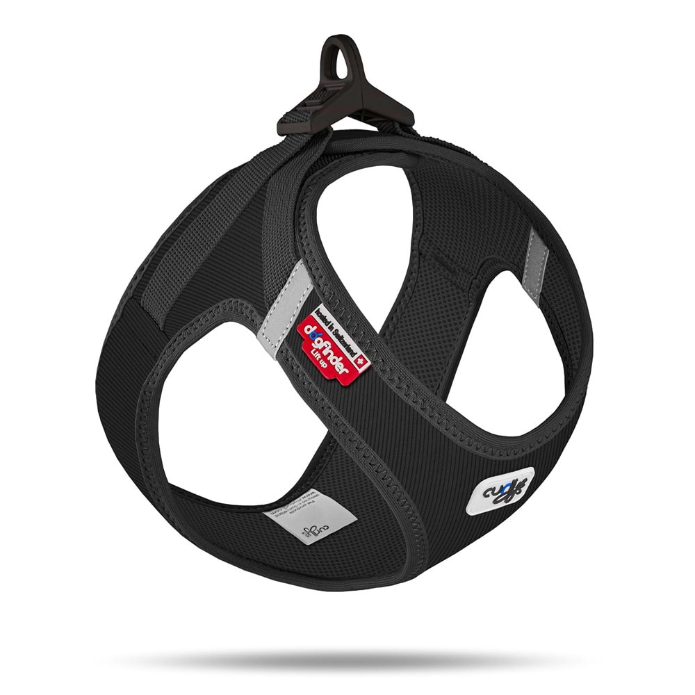 SU2970-CURLI VEST HARNESS CURLI CLASP CORD BLACK 2XS