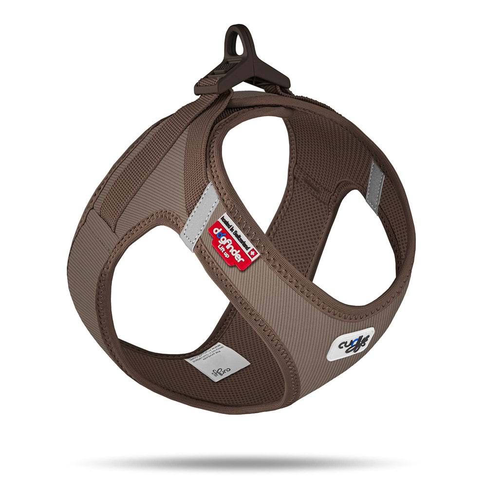 SU2976-CURLI VEST HARNESS CURLI CLASP CORD BROWN 2XS