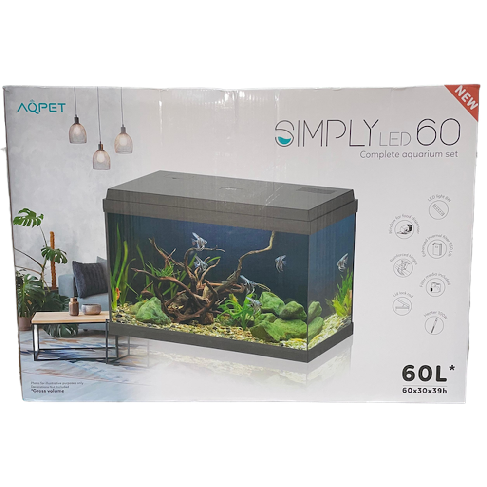 HAQOS SIMPLY LED 60 AKVARYUM 60L BLACK