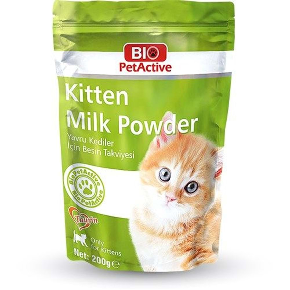 BIO PETACTİVE KİTTEN MİLK POWDER 200GR KEDİ SÜT TOZU