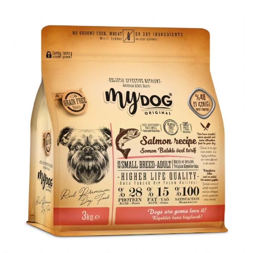 MYDOG SMALL BREED SOMONLU YETİŞKİN KÖPEK MAMASI 3KG
