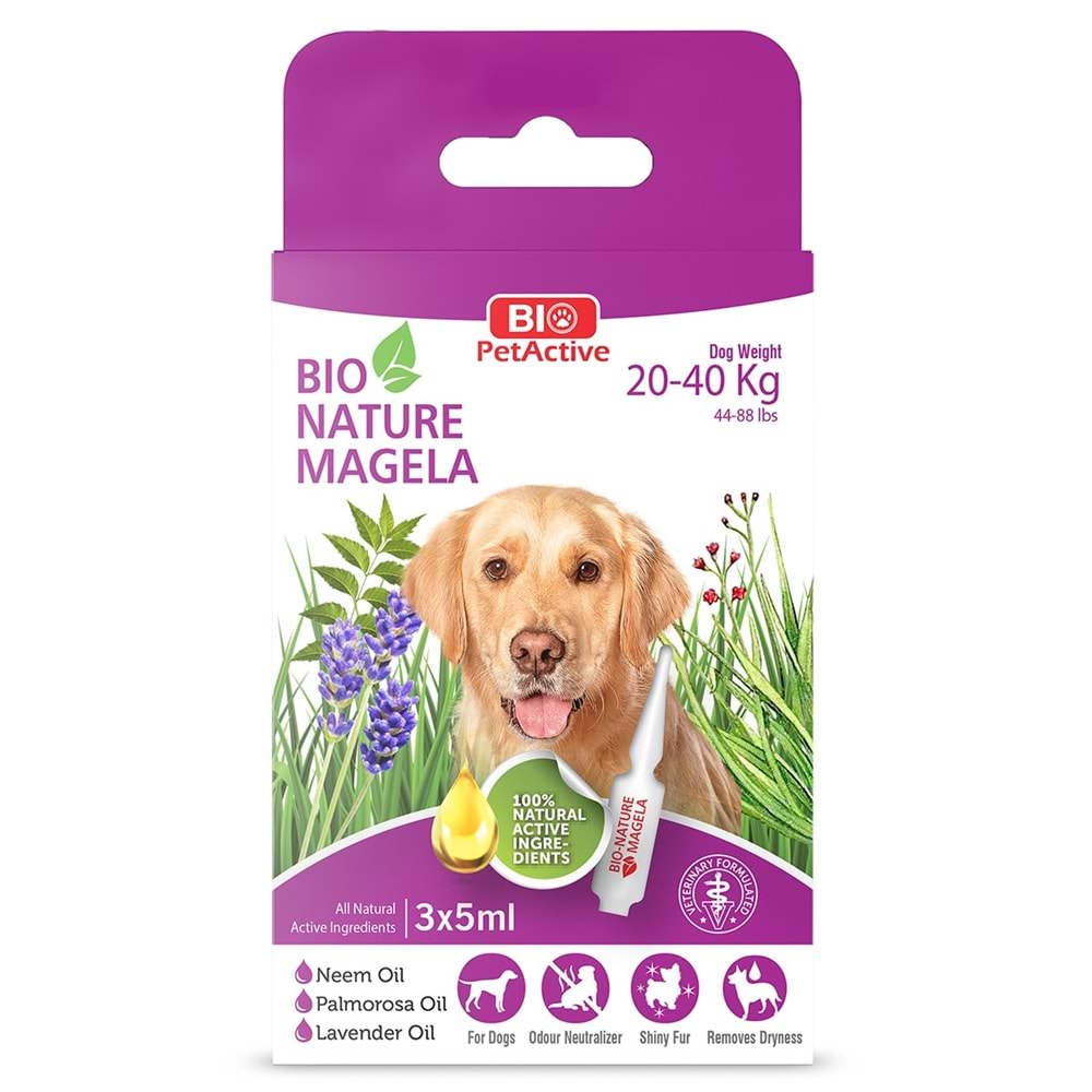 BIO PETACTİVE BIO NATURE MAGELA ENSE DAMLASI DOG 20-40KG