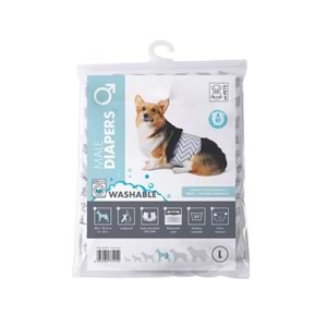 10169699 M-PETS ERKEK KÖPEKLER İÇİN YIKANABİLİR KÜLOT (L)
