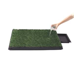 10177999 M-PETS GRASS MAT ÇİMLİ ÇEKMECELİ KÖPEK TUVALETİ XL 50X76CM
