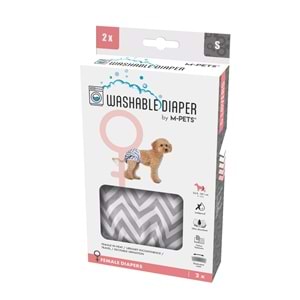 10180199 M-PETS DİŞİ KÖPEKLER İÇİN YIKANABİLİR KÜLOT 2Lİ (S)