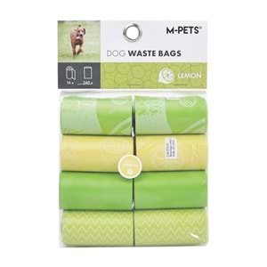 10182399 M-PETS DIŞKI POŞETİ 15 YAPRAK LİMON KOKULU 16LI PAKET
