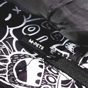 10368199 M-PETS URBANSYTLE WINTER JACKET BLACK/WHİTE (M)