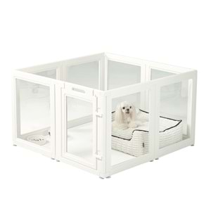 10442801 M-PETS BLANCHE OYUN ÇİTİ 8 PANEL (S) WHİTE