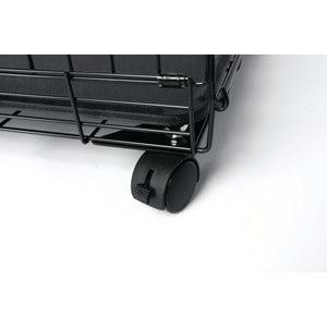 10452008 M-PETS VOYAGER TEKERLEKLİ KÖPEK KAFESİ 2 KAPILI (XXL) SİYAH 122X76X84CM