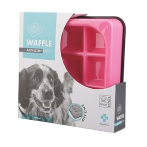 10504107 M-PETS WAFFLE YAVAŞ YEME MAMA KABI 1500ML PİNK