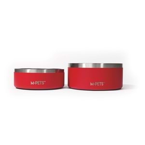 10531099 M-PETS ESKIMO ÇİFT CİDARLI MAMA KABI 2L RED