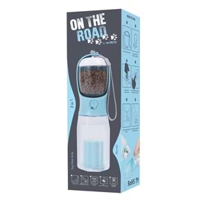 10554599 M-PETS ON THE ROAD 3İN1 KÖPEK SEYAHAT SULUĞU 600ML BLUE