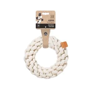 10648001 M-PETS COTO WHITE RING 18CM ÖRGÜ HALKA OYUNCAK