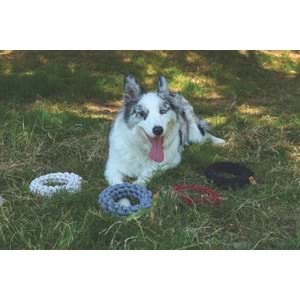 10648001 M-PETS COTO WHITE RING 18CM ÖRGÜ HALKA OYUNCAK