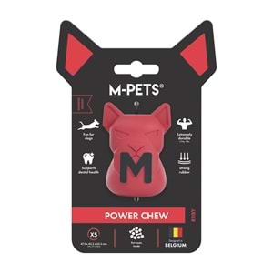 10674405 M-PETS POWER CHEW KAUÇUK KÖPEK ÖDÜL OYUNCAĞI RUBY (XS)